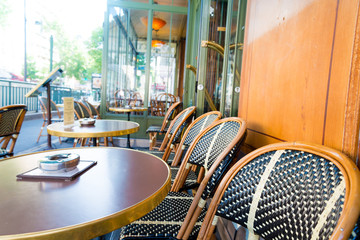 coffee terrace with tables and chairs
