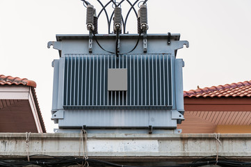 Electric transformer near house