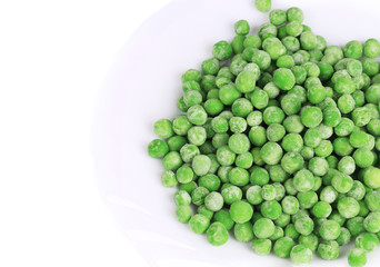 Frozen green peas.