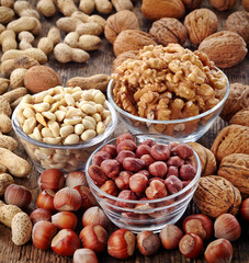 various kinds of nuts