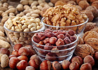 various kinds of nuts