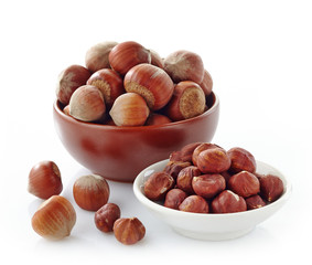 various hazelnuts