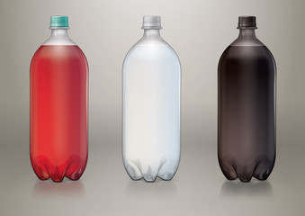 Two liter transparent plastic bottle for new design