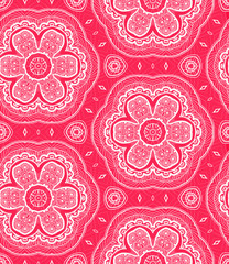 Lace seamless pattern with flowers