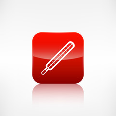 Medical thermometer web icon. Application button.