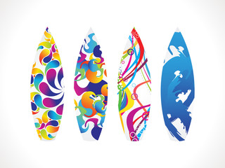 abstract colorful surf board
