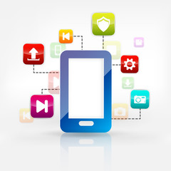 Application button.Social media.Cloud computing.