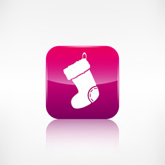 Christmas socks icon. Application button.