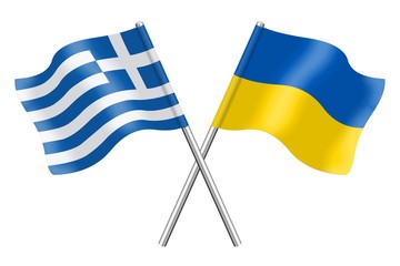 Flags : Greece and Ukraine