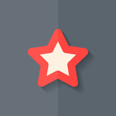 Star favorite sign web icon. Flat design.
