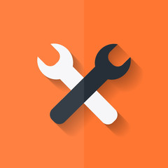 Repair tools icon. Technological instrument. Flat design.