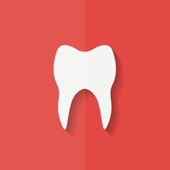 Tooth web icon. Flat design.