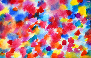 Fototapeta na wymiar Abstract colorful watercolor painting
