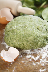 Spinach pasta dough