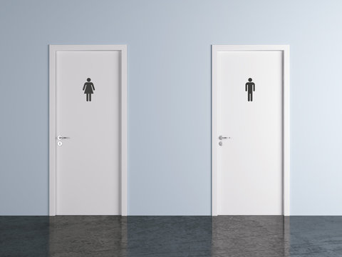toilet doors for male and female genders