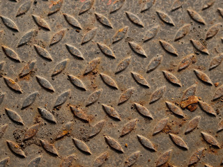 rusty steel diamond plate