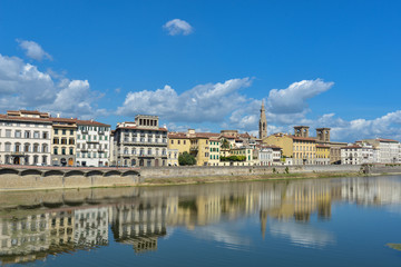 Fototapeta na wymiar Florenz Toskana Italien - Panorama Ponte Vecchio