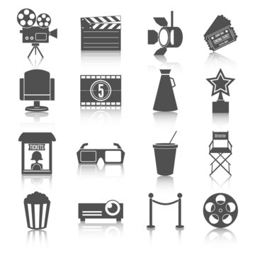 Cinema Entertainment Icons Set