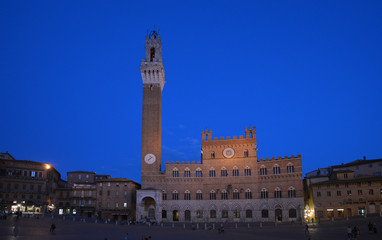 Siena bei Sonnenuntergang - Toskana Italien - Panorama