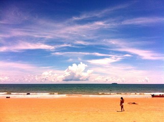 On the beach