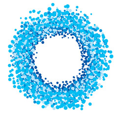 blue circle of dots