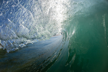 Wave Hollow Crashing Inside Ocean