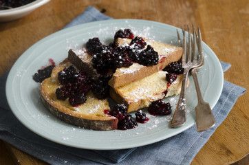 Toasts with berries