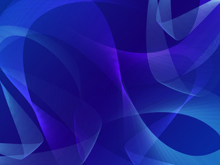 Abstract blue background with ribbons