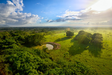 Aerial view of smooth terrain in Dominican Republic