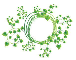 leaves in the form of abstract banner