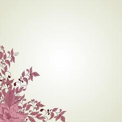 Hand drawing floral background