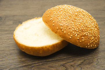 bun with sesame seeds