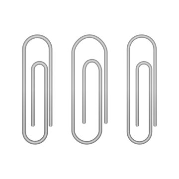 Paperclip icons on a white
