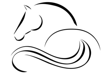 Obrazy na Szkle  Wektor logo konia