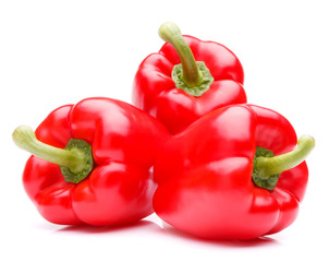 Sweet bell pepper isolated on white background cutout
