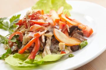 salad with meat