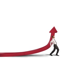 Businessman helps statistics