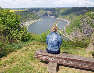 Der Rhein am Loreley Felsen - Germany