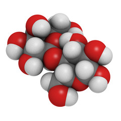 Lactose milk sugar molecule.