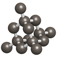 Pure silicon (Si, silicium), crystal structure. 