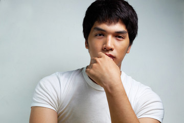 Fototapeta na wymiar Portrait of Asian Male Model