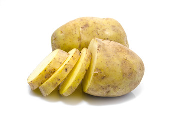 Potatoes isolated on white background