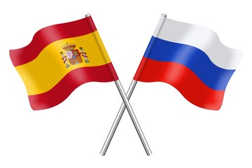 Flags: Spain and Russian Federation