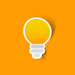 Light bulb sticker