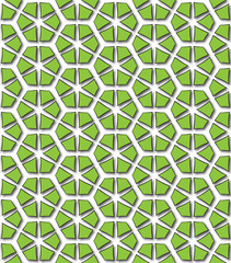 hexagonal green abstract patterns