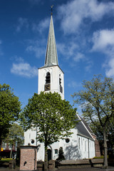 Fototapeta na wymiar Witte Kerkje Noordwijkerhout Noordwijk aan Zee