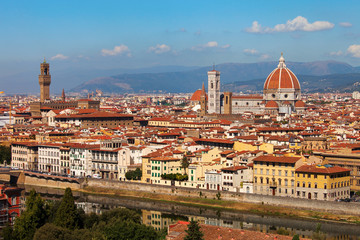 Fototapeta na wymiar Florence, ITALY, SEPTEMBER 20: Panoramic view of Florence, city