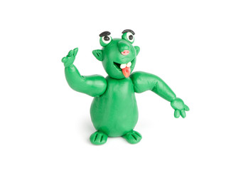 funny troll of plasticine
