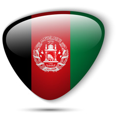 Obraz premium Afghanistan Flag Glossy Button