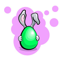 Easter Egg With Rabbit